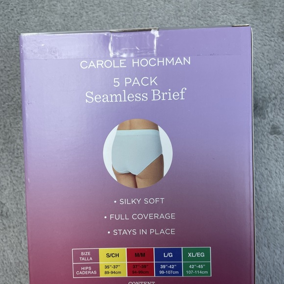 Carole Hochman Women's XL Seamless Brief Multicolor e0403 - Picture 2 of 5